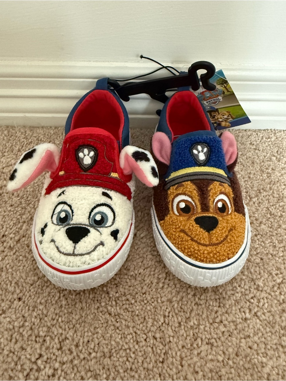PAW Patrol Chase & Marshall Kids Slip-On Shoes – Size 7 – New With Tags
